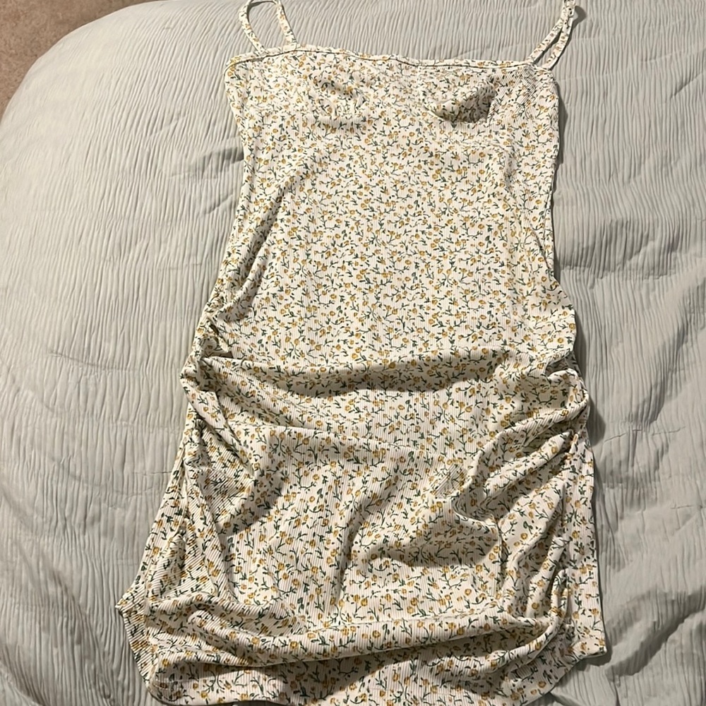 floral rouched dress